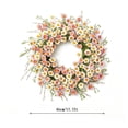 thumbnail image 3 of Bcylexb Spring Daisy Eucalyptus Wreaths, 17.7" Decorative Door Wreath Artificial Floral Hanging Wreath for Front Door Farmhouse Home Wall Decor, 3 of 7