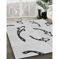 thumbnail image 3 of Ahgly Company Machine Washable Indoor Square Transitional Platinum Gray Area Rugs, 4' Square, 3 of 7