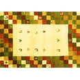 thumbnail image 1 of Ahgly Company Machine Washable Indoor Rectangle Abstract Yellow Contemporary Area Rugs, 2' x 5', 1 of 4