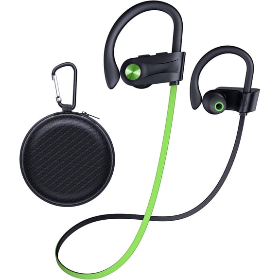 JOYWISE Bluetooth Headphones, Wireless Earbuds IPX7 Waterproof Bluetooth 5.3 Headphones with 16Hrs Playtime Stereo Bass Headsets with Mic Running Headsets with Earhooks for Sports Running Workout