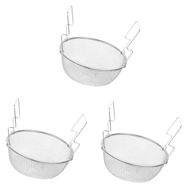3 Coladores de Malla Fina de material acero Inoxidable, Colador de Cocina, perfecl Cesta de colador de cocina