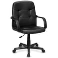 thumbnail image 1 of Silla de Oficina Costway PVC Altura Regulable Negro, 1 of 5