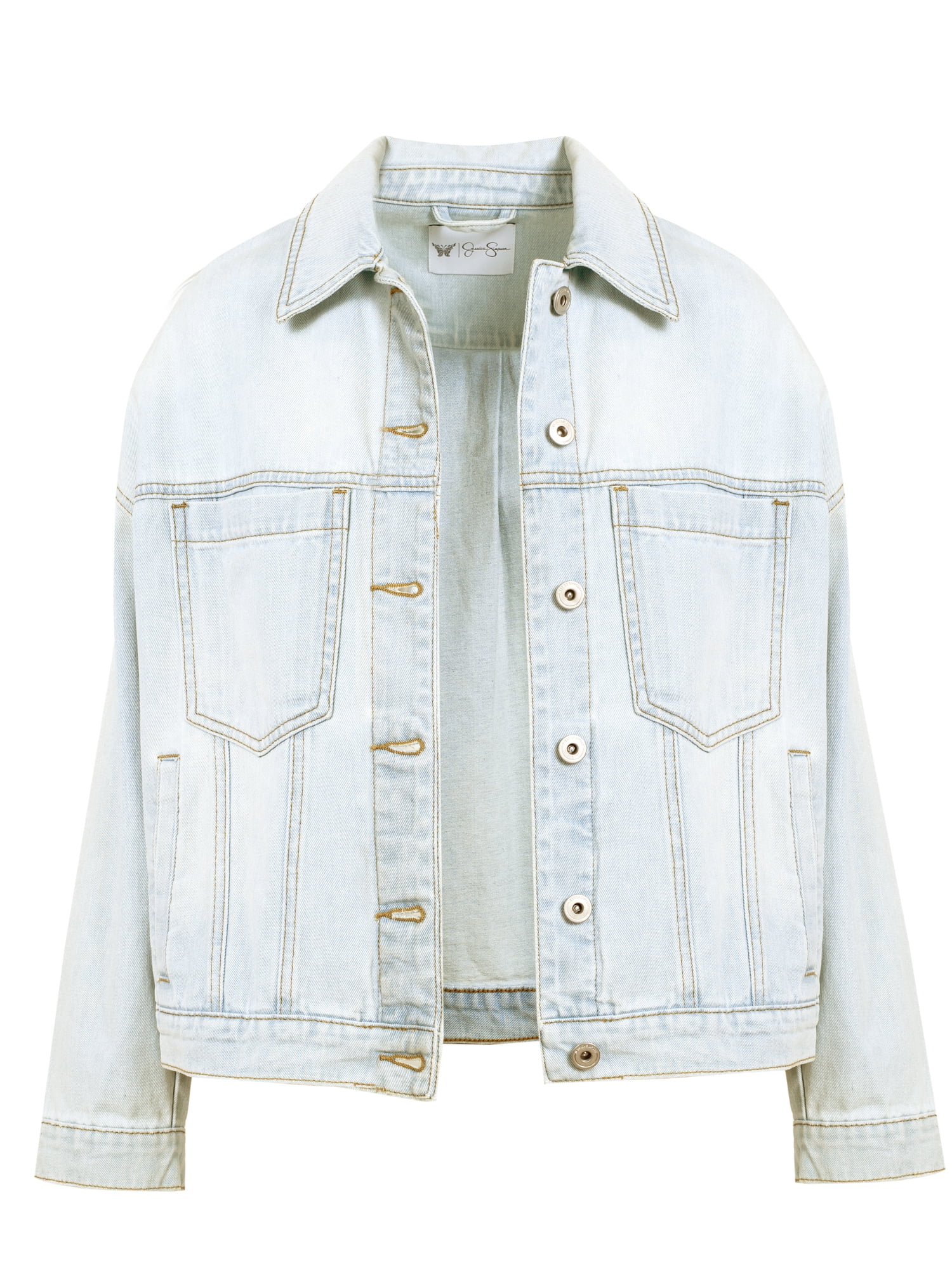 Jessica Simpson Women's Swing Denim Jacket with Back Pleat, Sizes XS-XL