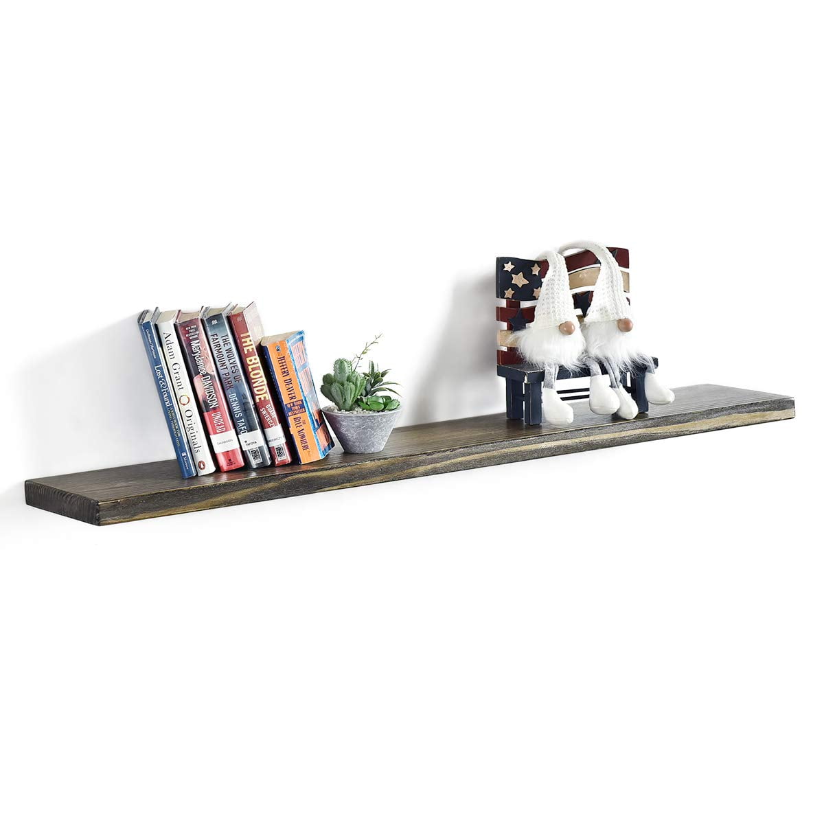 WELLAND 48' Allen Reclaimed Wood Floating Wall Shelf