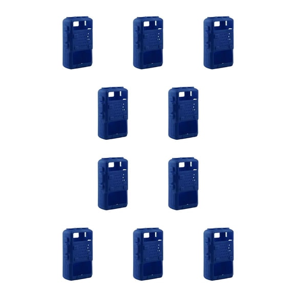 Sidaley Soft Silicone Protective Case Box Holder Outdoor Accessories Pouch Protector Radio Parts Portable Handheld Azul 10piezas