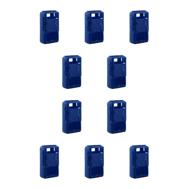 Sidaley Soft Silicone Protective Case Box Holder Outdoor Accessories Pouch Protector Radio Parts Portable Handheld Azul 10piezas