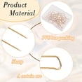 thumbnail image 3 of 50 Pieces Sewing U-pins Fork Pins Needlecrafts Pins Double Blocking Pins Stainless Steel Sewing Pins Multipurpose Straight Pins for Sewing Jewelry Display Home Decor (Gold,0.9 Inch Long), 3 of 7
