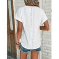 thumbnail image 4 of Hauts à Manches Courtes pour Femmes Mode Printemps/été Décontractée Ample Col Rond Manches Courtes Haut pour Femmes Aguichant Hauts d'Été pour Femmes Hauts à Manches Courtes T-Shirts pour Femmes Mode, 4 of 6