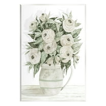 Stupell Industries White Ranunculus Blossoms Flower Vase Painting Unframed Art Print Wall Art, Design by Cindy Jacobs