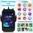 thumbnail image 2 of SHANNA Kids Smart Phone for Boys Girls 3-12 Year Old, Toddler Kid Smart Phone Learning Toy with Educational Games, MP3 Music Player, Phone Calls, Xmas Birthday Gifts,Black, 2 of 8