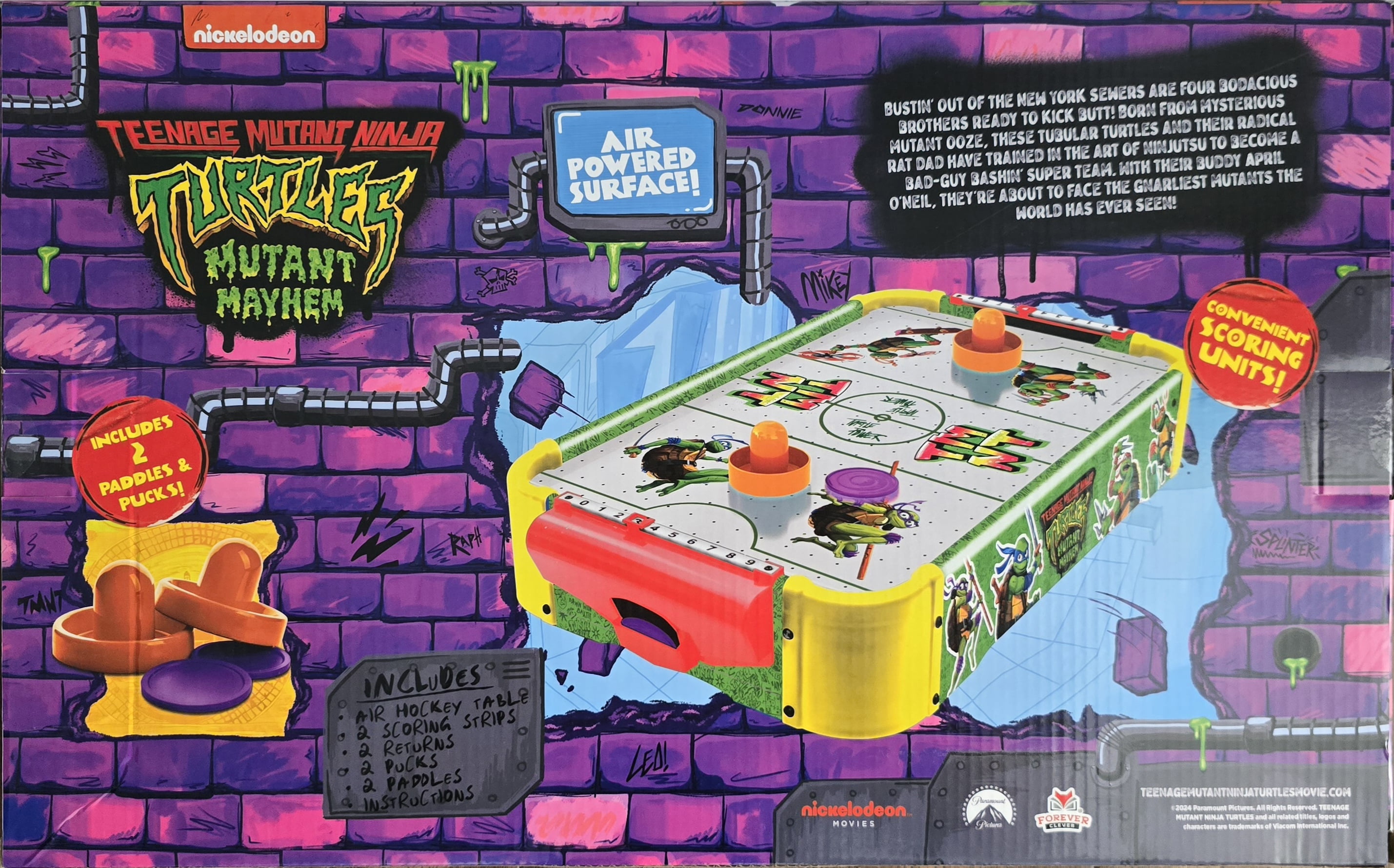 Teenage Mutant Ninja Turtles Tabletop Air Hockey Game
