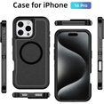 thumbnail image 2 of XUCP-Magnetic for iPhone 16 Pro Case, Compatible with MagSafe, Shockproof Dustproof Drop Proof, Military-Grade Protection, Magnetic Case for iPhone 16 Pro, Black, 2 of 4