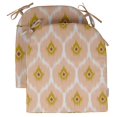 thumbnail image 1 of Vargottam Non Slip DiningChairCushionU-ShapedPrinted Indoor/OutdoorChairPadsHome Decor Reversible & Machine Washable DiningChairPad With String Ties - Set Of 2-Peach, 1 of 8