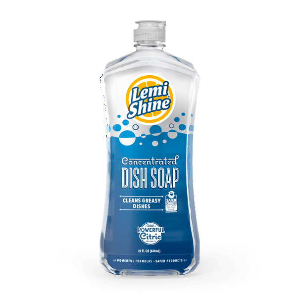 Lemi Shine Dish Soap, Natural Lemon Scent, 22 oz