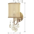 thumbnail image 5 of Crystorama Hampton 1 Light Antique Brass Sconce, 5 of 6
