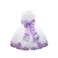 thumbnail image 3 of iEFiEL Infant Baby Girls Satin Bowknot Flower Girl Dress Petals Tulle Wedding Pageant Dress, 3 of 3