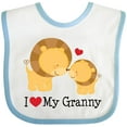 thumbnail image 3 of Inktastic I Love My Granny Boys or Girls Baby Bib, 3 of 4