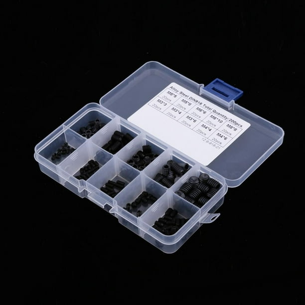 Tornillos De Cabeza Hexagonal Macarena 200 Piezas M3 M5 M6 M8 Acero Al Carbono