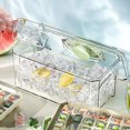 thumbnail image 4 of sunsanly Ice Cube Mold Tray with Lid Bin Ice Scoop 32 Cavity Ice Cube Maker for Freezer Easy Release DIY Ice Cube Tray for Whiskey Cocktail Coffee, 4 of 8