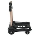 thumbnail image 4 of Carrito de mano plegable con 4 ruedas silenciosas, carrito de tracción ajustable para compras de equipaje, capacidad de carga de 88 lb, 4 of 12