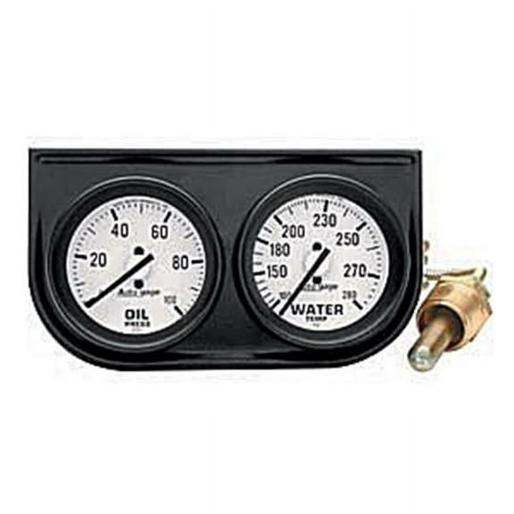 AUTO METER 2326 Two-Gauge Oil Pressure & Water Temperature
