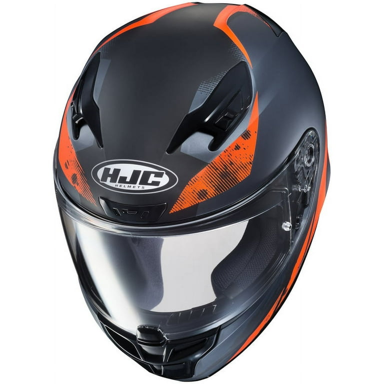 HJC i10 Rank Motorcycle Helmet Black/Orange XL