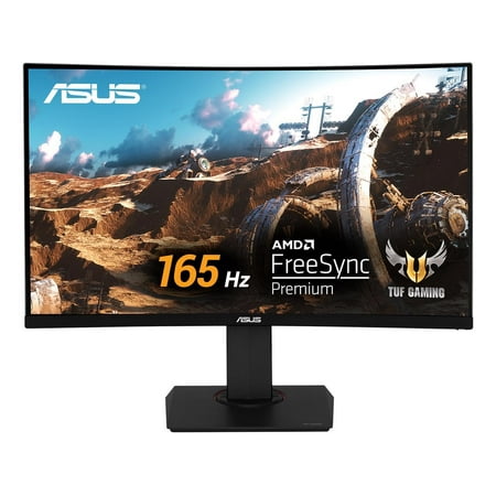 ASUS TUF Gaming 32" (31.5" Viewable) VG32VQR 1440P HDR WQHD 2560 x 1440 165Hz 1ms, Extreme Low Motion Blur Sync, FreeSync Premium, DisplayHDR 400, HDMI, DisplayPort Curved Gaming Monitor