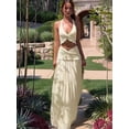 thumbnail image 2 of Women'S Maxi Skirt Set 2 Piece Outfits Sleeveless Strap Top Maxi Skirt Vacation Skirt Set Color XS, 2 of 8