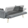 thumbnail image 6 of 71.7 - inch Grey Teddy Fleece Sofa Bed with Two Included Throw Pillows, 6 of 9