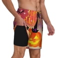 thumbnail image 2 of Naloa Halloween Print Men Swim Trunks with Compression Liner ,Board Shorts,Men's Swim Shorts with Drawstring and Elastic Waistband-X-Large, 2 of 6