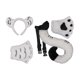 thumbnail image 1 of Conjunto de disfraces de animales, disfraz de animal, cola, Halloween, cosplay, fiesta, aro para el pelo Blanco, 1 of 9