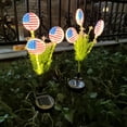 thumbnail image 4 of AuroraX Solar Lights Outdoor 4th of July Flag Light Waterproof LED Stake Decorative Artificial Plantss Pathway Garden Summer Solar Yard Decoration, 4 of 6