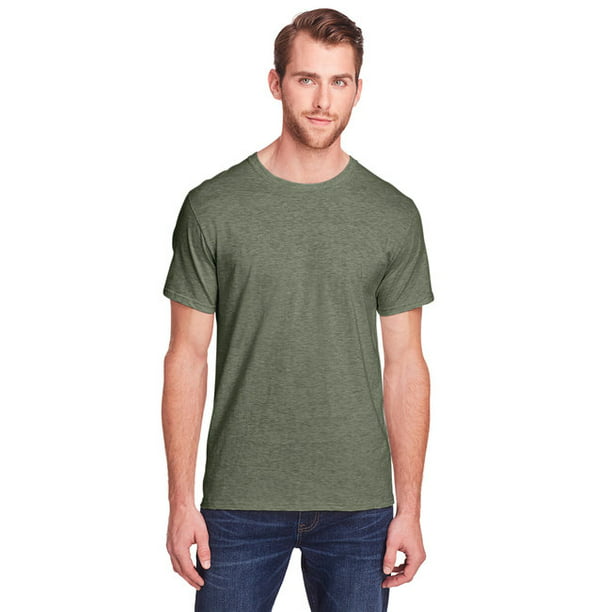 Fruit of the Loom - Adult ICONIC™ T-Shirt - MILITARY GRN HTH - XL ...