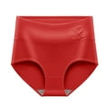 thumbnail image 2 of uublik Plus Size Panties for Women Red Full Coverage No Show High Waisted Seamless Ladies Panties, 2 of 5
