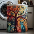 thumbnail image 1 of Tong Quilted Laundry With Handles Boho Floral Storage Hamper Cozy Cat Storage Hamper For Bedroom Laundry Room, 1 of 3