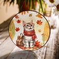 thumbnail image 3 of Welcome Fall Manx Enjoys School Time Autumn Fall Leaves Stained Glass Suncatcher Cat Lover Kitten Owner Gifts Window Hanging Sign Decor - 02013, 3 of 5