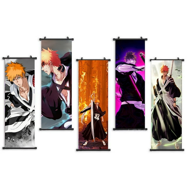 Lienzo decorativo Bleachs Kurosakis Ichigos Anime, 5 paneles