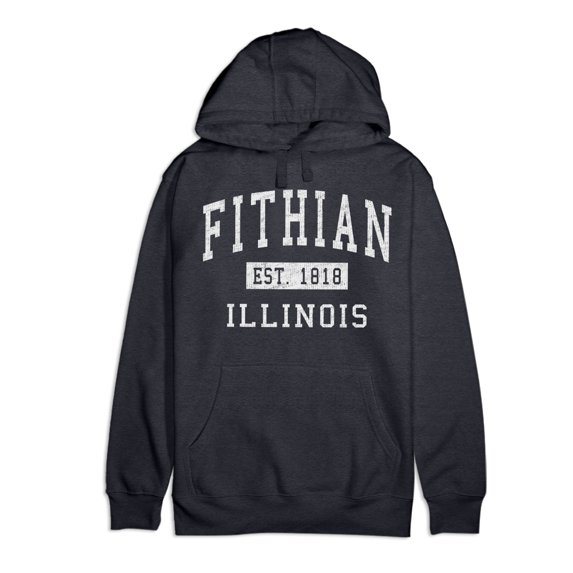 Fithian Illinois Classic Established Premium Cotton Hoodie
