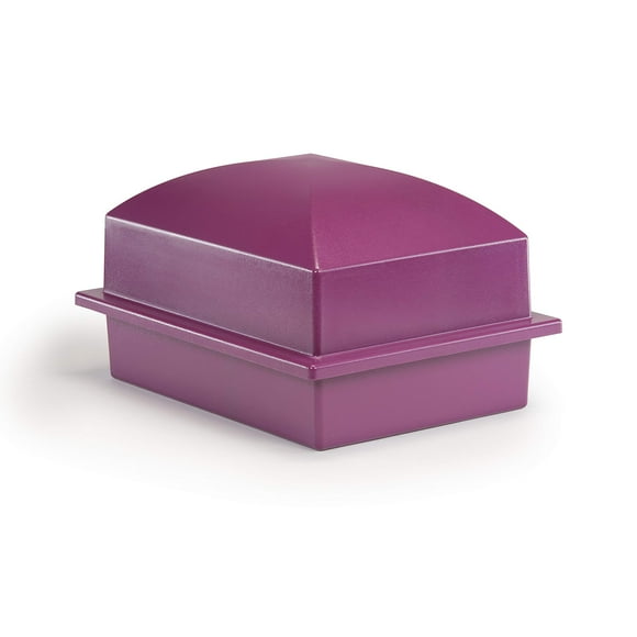 Crowne Vault Burial Urn Vault | Outer Container to Hold Adult Urn for Cremation Ashes for Ground Burial | Made in The USA (Regent, Purple)