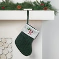 thumbnail image 4 of Luoshdecor Christmas Weave Stockings,Small 7.8 in Green Embroidered Letter R Christmas Stocking for Tree Home Party Decor, 4 of 5
