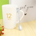 thumbnail image 3 of 5Spoon+5Forks Stainless Steel Leaf Coffee Cake Spoon Fork Dessert Spoons, Stirring Teaspoon Set Silver, 3 of 8