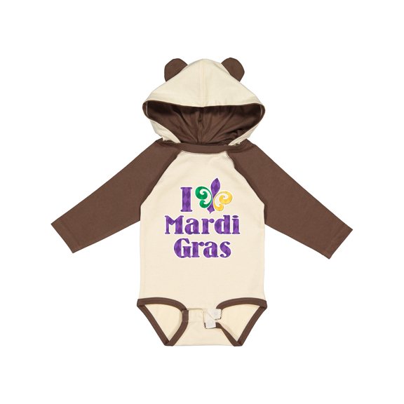 Inktastic I Love Mardi Gras Boys or Girls Long Sleeve Baby Bodysuit