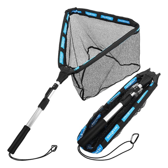Multipurpose Foldable Fish Net With Extendable Handle Buoyance Meshes For Outdoor