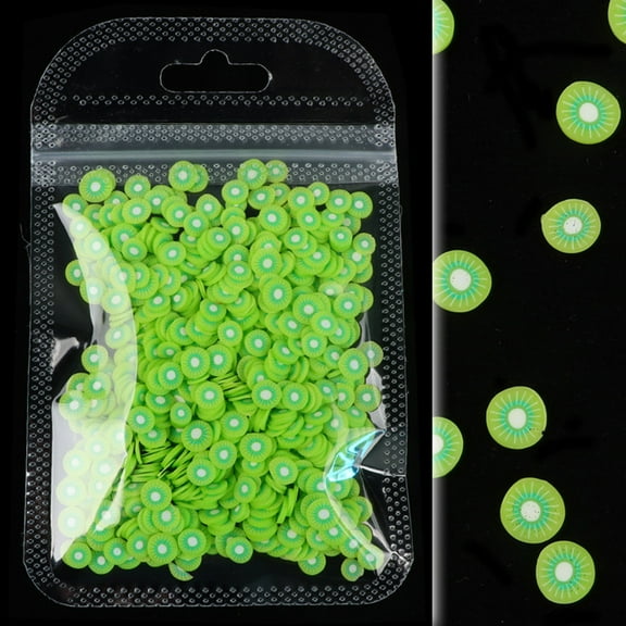 Milue 1Pack Soft Clay Assorted Pieces Resin Fillings 3D Tiny Mix Fruits Candies Slices