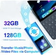 thumbnail image 3 of GENREEN Running Bluetooth 32GB MP3/DVD Player, Blue, 3 of 6