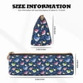 thumbnail image 4 of Naloa Colorful Cartoon Shark Print Leather Pencil Case - Portable Big Capacity Pencil Pouch Organizer Bag Stationery Bag for Work & Office Pencil Pen Case, 4 of 5
