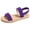 Purple, variant on Mostsola Womens Sandals Open Toe Slingback Flats Summer Braided Sandal Platform Beach Shoes