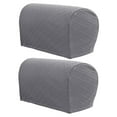 thumbnail image 2 of Fundas de reposabrazos de sofá Macarena 2 juegos elásticas Gris claro, 2 of 8