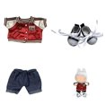 thumbnail image 2 of Conjunto de atuendo para muñeca de 17 cm: chaqueta de béisbol, pantalones de mezclilla y zapatos, 2 of 5