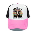 thumbnail image 2 of Don't Be A Salty Heifer Vintage Snapback Cap Retro Rainbow Dairy Cattle Baseball Cap Hat Milch Cow Farm AD Trucker Hats YP07756-60cm for adult Gao Jinjia LED, 2 of 2